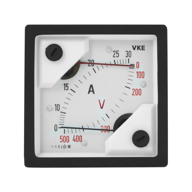 VKE Dual Analog 72mm 500V/30A Full Scale meter